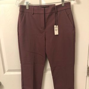 Express Dark Purple Columnist Ankle Mid Rise Pants